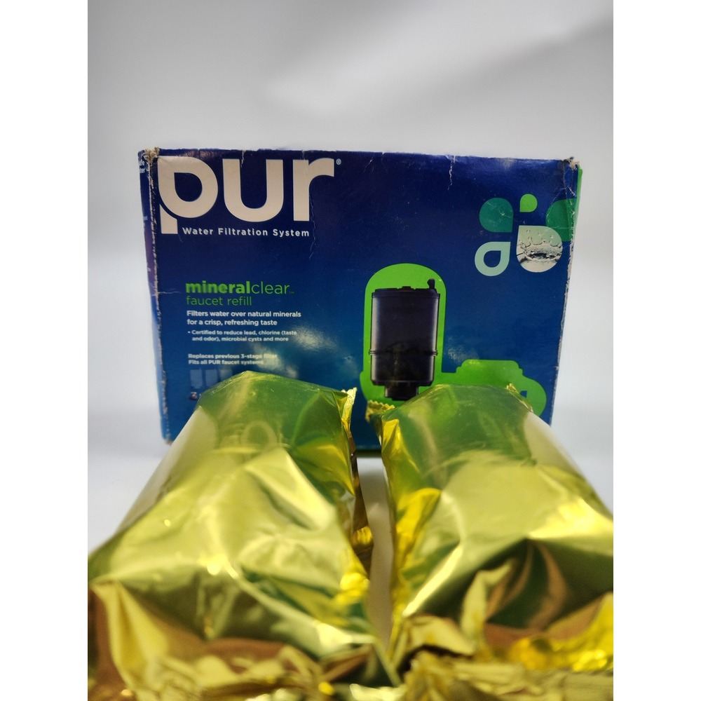 PUR MineralClear Faucet Refill Water Filters 2 Pack RF-9999 Blue Green